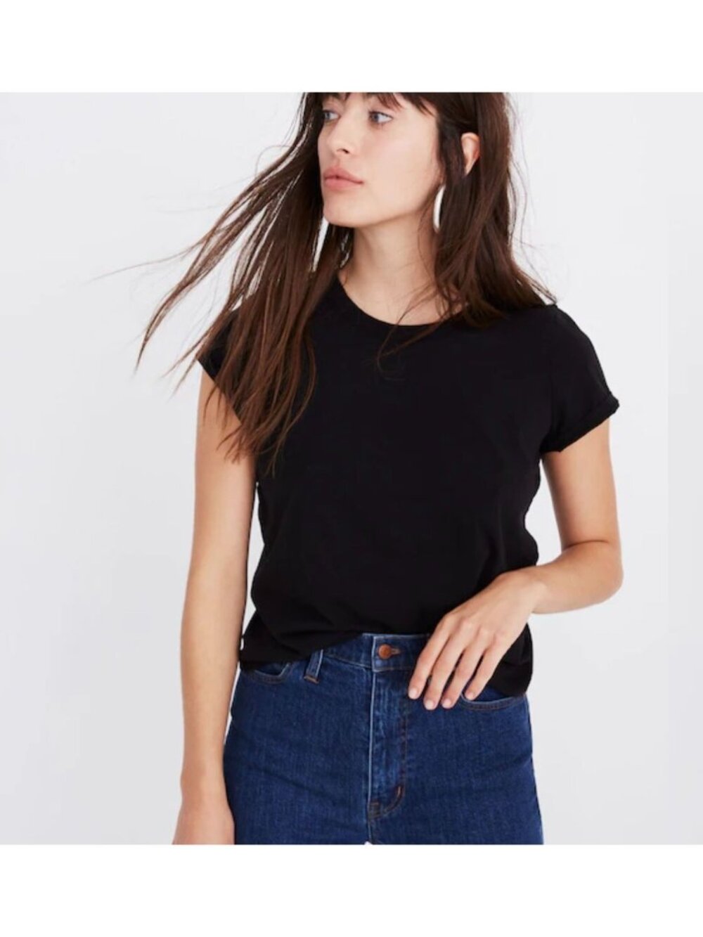 NWT Madewell Black Northside Vintage Tee - Size: Small - Picture 1 of 10